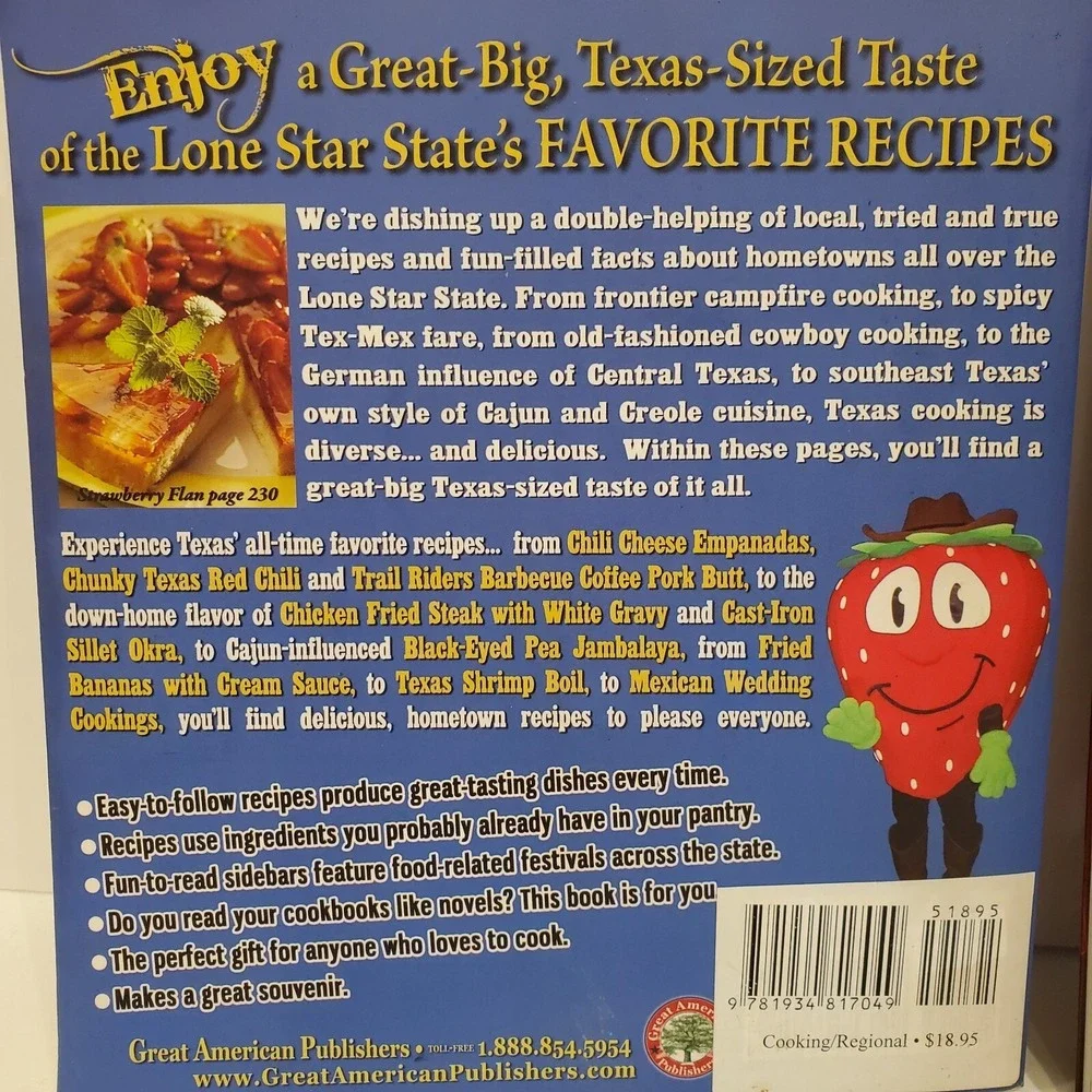 Set of 2 Texas Cookbooks Follow the Smoke & Hometown‎ Cookbook Recipes Stories